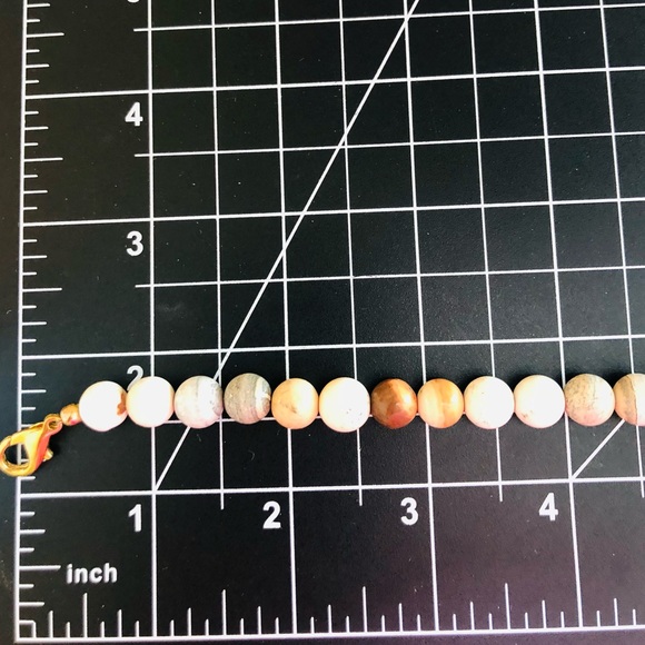 Modern Vintage Jasper Stone Bead Necklace - Picture 8 of 12